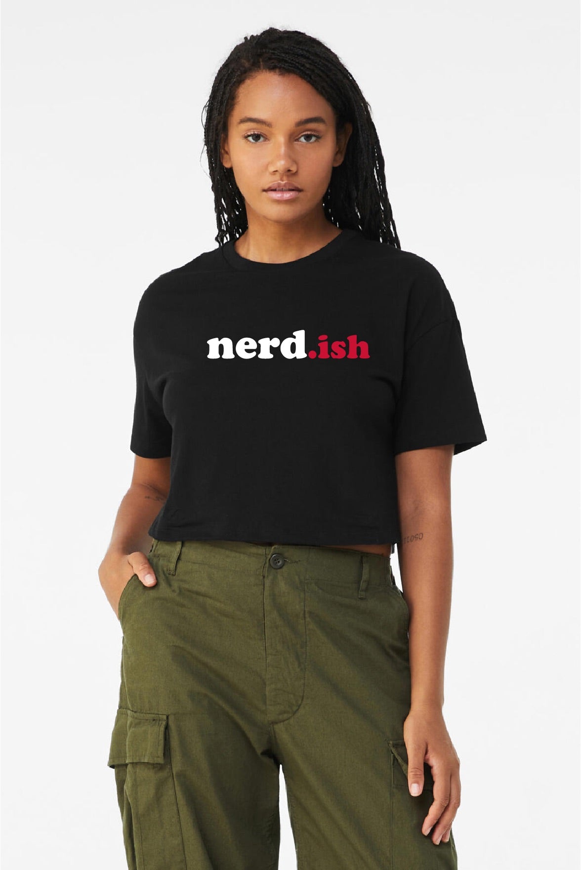 nerdish Plain Crop Top Tee