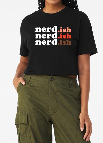 Nerdish Triple  Crop Top Tee