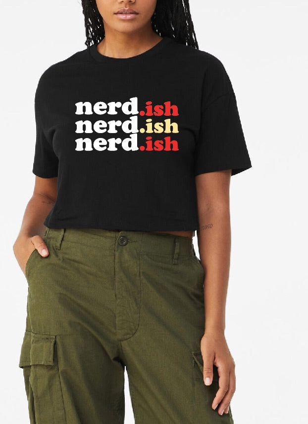 Nerdish Triple  Crop Top Tee
