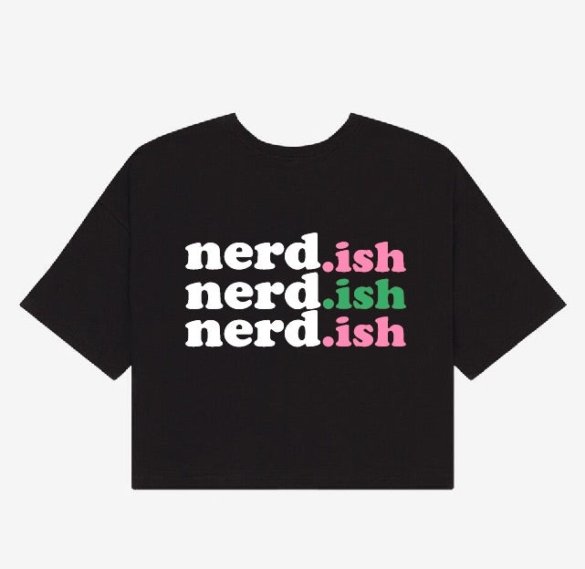 Nerdish Triple  Crop Top Tee