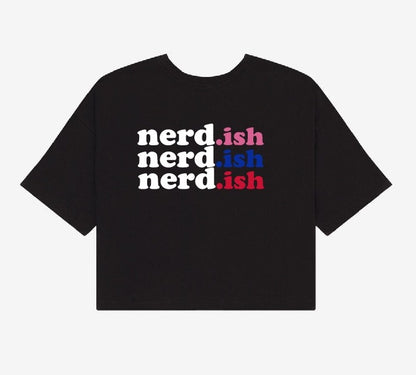 Nerdish Triple  Crop Top Tee