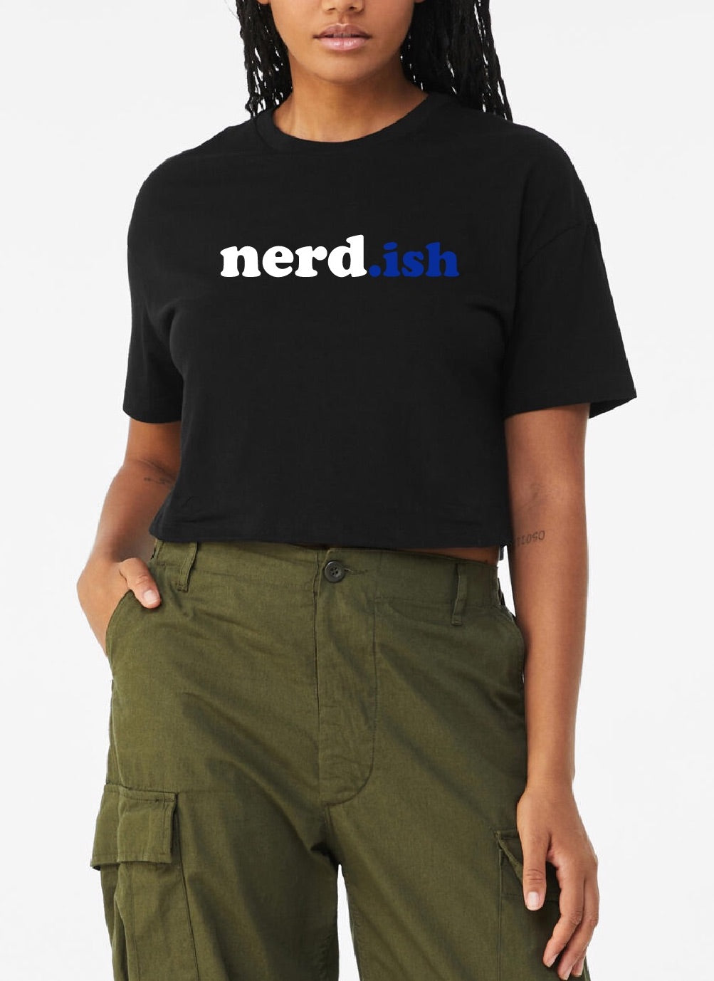 nerdish Plain Crop Top Tee