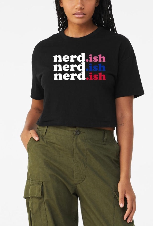 Nerdish Triple  Crop Top Tee