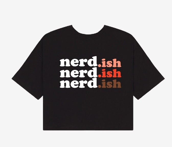 Nerdish Triple  Crop Top Tee