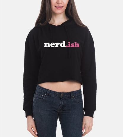 nerdish Plain Crop Top Hoodie