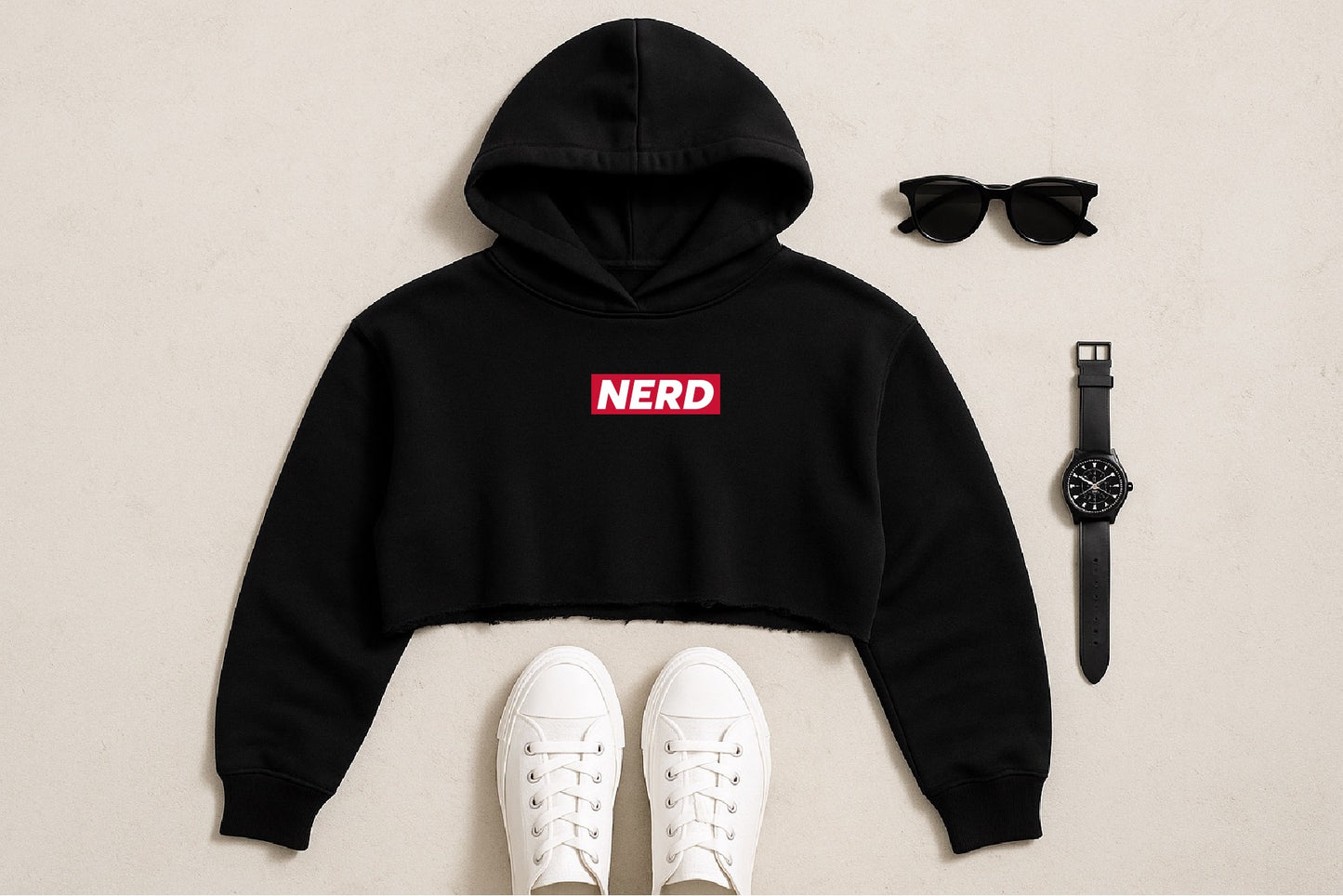 NERD Crop Top Hoodie